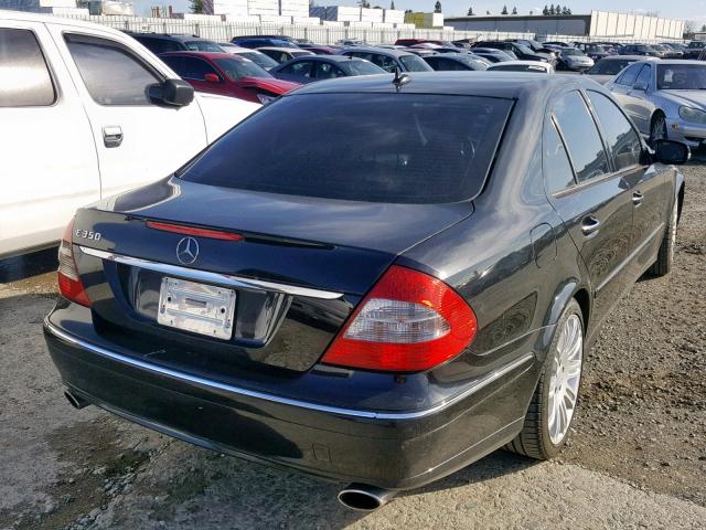 WDBUF56X78B280290 - 2008 MERCEDES-BENZ E 350 BLACK photo 4