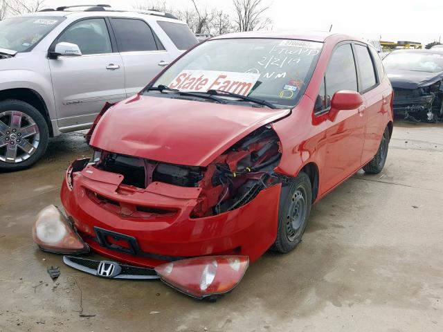 JHMGD38428S061652 - 2008 HONDA FIT RED photo 2