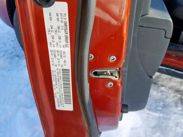 1J4NT4FB3AD578496 - 2010 JEEP COMPASS SP ნარინჯისფერი ფოტო 10