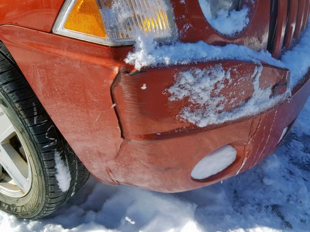 1J4NT4FB3AD578496 - 2010 JEEP COMPASS SP ნარინჯისფერი ფოტო 9