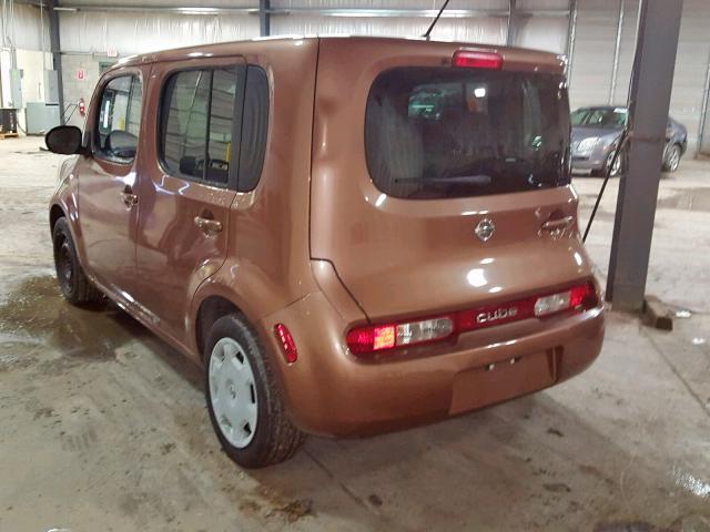 JN8AZ2KR7BT201644 - 2011 NISSAN CUBE BASE BROWN photo 3