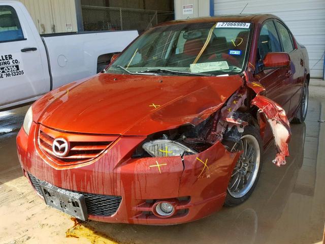 JM1BK323361429681 - 2006 MAZDA 3 S RED photo 2