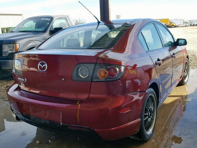 JM1BK323361429681 - 2006 MAZDA 3 S RED photo 4