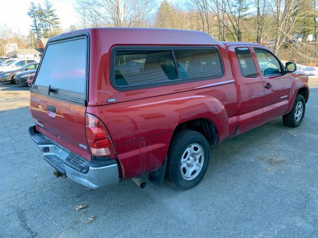 5TETX22N36Z188339 - 2006 TOYOTA TACOMA ACC BURGUNDY photo 4