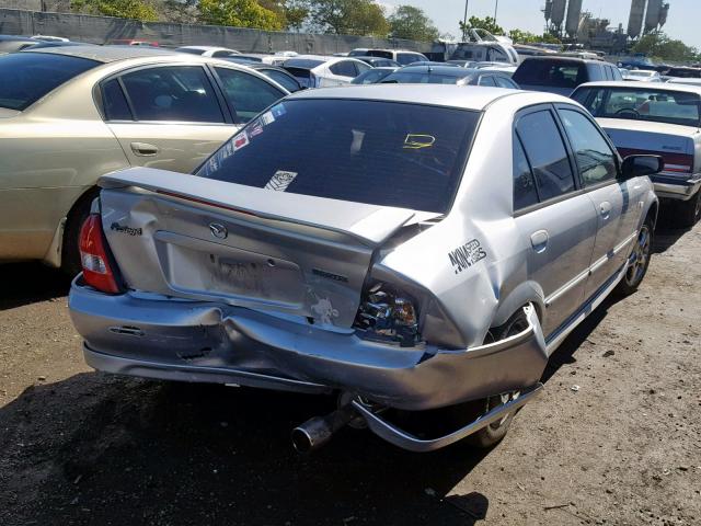 JM1BJ226821578380 - 2002 MAZDA PROTEGE DX SILVER photo 4