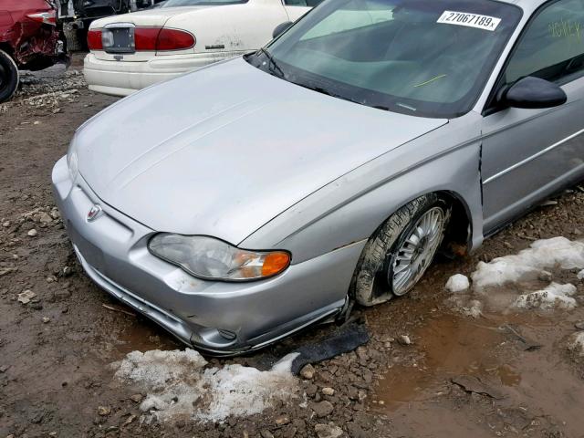 2G1WW12E919103277 - 2001 CHEVROLET MONTE CARL SILVER photo 9