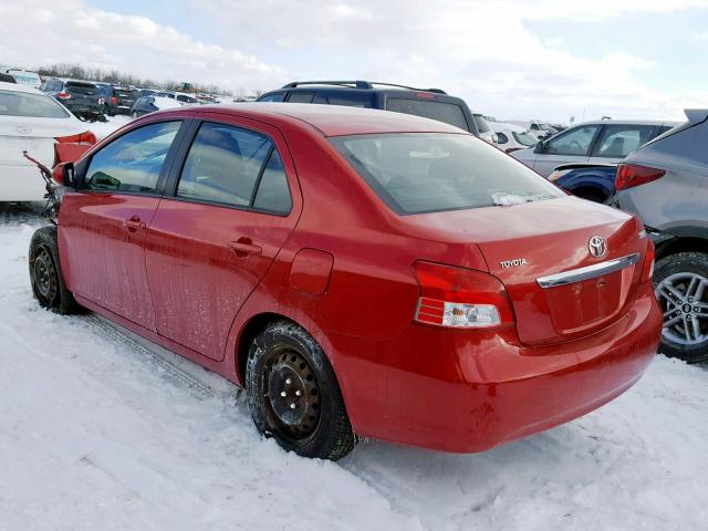 JTDBT903294056980 - 2009 TOYOTA YARIS RED photo 3