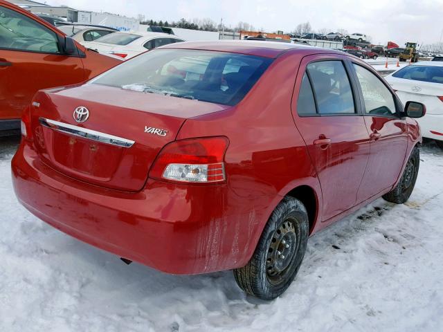 JTDBT903294056980 - 2009 TOYOTA YARIS RED photo 4