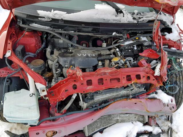 JTDBT903294056980 - 2009 TOYOTA YARIS RED photo 7