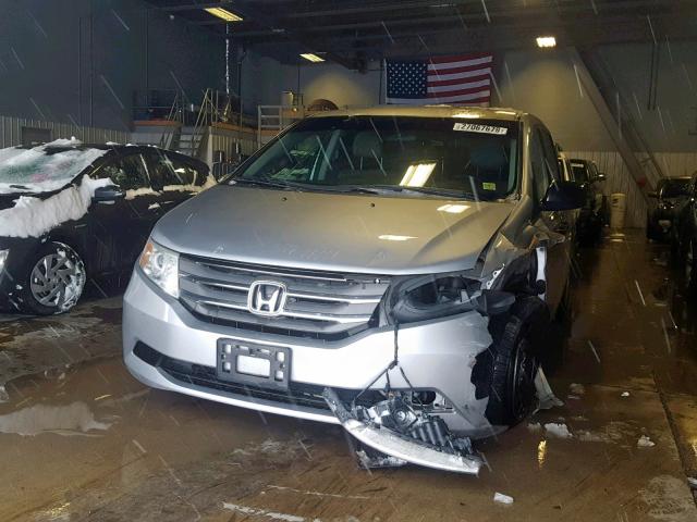 5FNRL5H20BB011201 - 2011 HONDA ODYSSEY LX SILVER photo 2