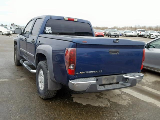 1GCDS136848140127 - 2004 CHEVROLET COLORADO BLUE photo 3