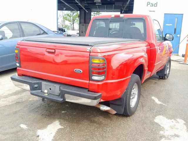 1FTYR10C7WTA63371 - 1998 FORD RANGER RED photo 4