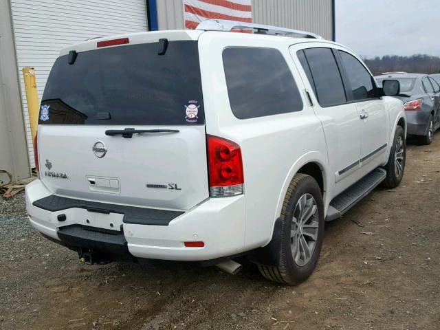 5N1BA0ND0FN615415 - 2015 NISSAN ARMADA SV WHITE photo 4