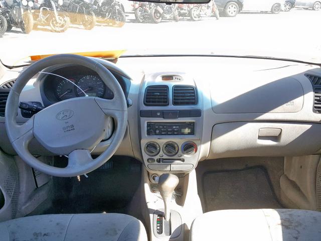 KMHCG45C33U460197 - 2003 HYUNDAI ACCENT GL BLUE photo 9