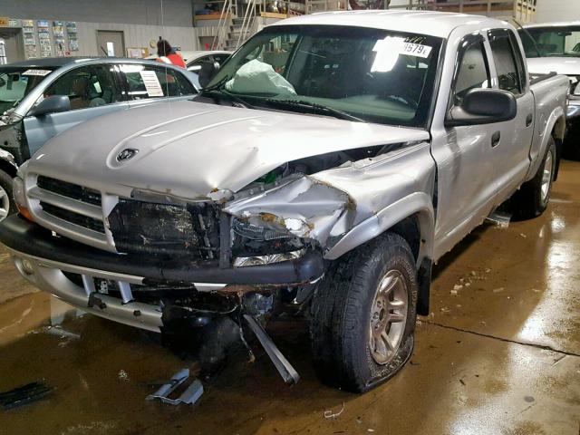 1D7HG38N73S368660 - 2003 DODGE DAKOTA QUA SILVER photo 2