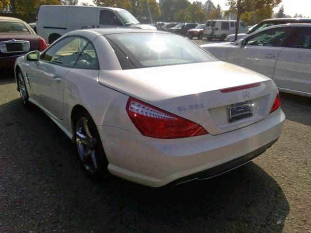 WDDJK7DA2DF010340 - 2013 MERCEDES-BENZ SL 550 WHITE photo 3