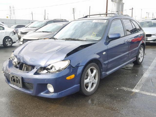 JM1BJ246331151414 - 2003 MAZDA PROTEGE PR BLUE photo 2