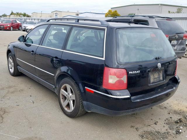 WVWND63B85E014748 - 2005 VOLKSWAGEN PASSAT GL BLACK photo 3