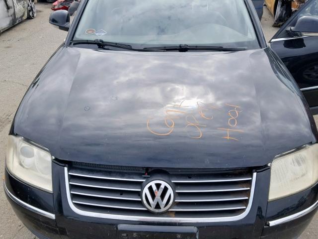 WVWND63B85E014748 - 2005 VOLKSWAGEN PASSAT GL BLACK photo 7