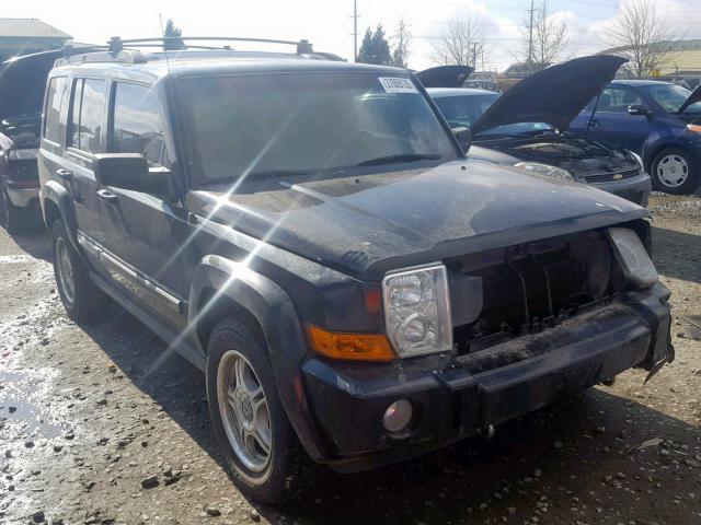 1J8HH48K66C346577 - 2006 JEEP COMMANDER BLACK photo 1