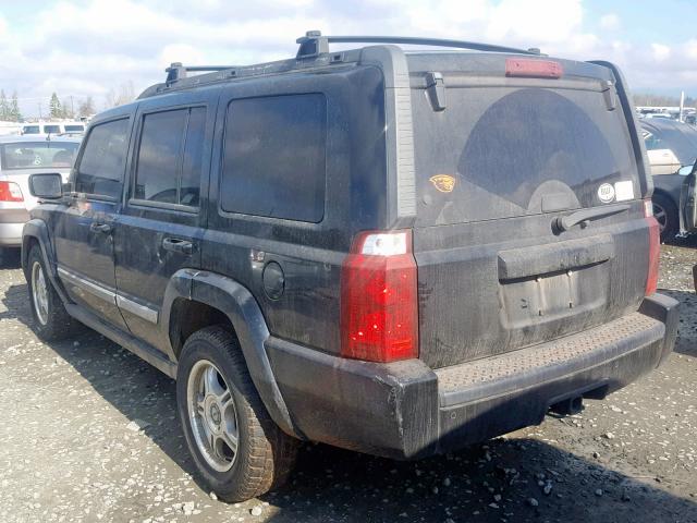 1J8HH48K66C346577 - 2006 JEEP COMMANDER BLACK photo 3