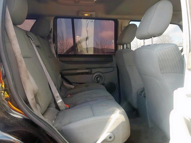 1J8HH48K66C346577 - 2006 JEEP COMMANDER BLACK photo 6