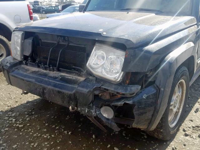 1J8HH48K66C346577 - 2006 JEEP COMMANDER BLACK photo 9