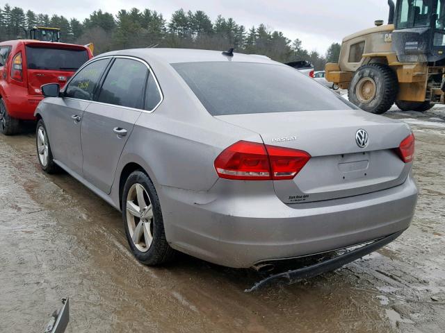 1VWBP7A36DC095607 - 2013 VOLKSWAGEN PASSAT SE GRAY photo 3