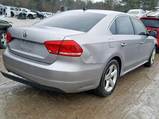 1VWBP7A36DC095607 - 2013 VOLKSWAGEN PASSAT SE GRAY photo 4