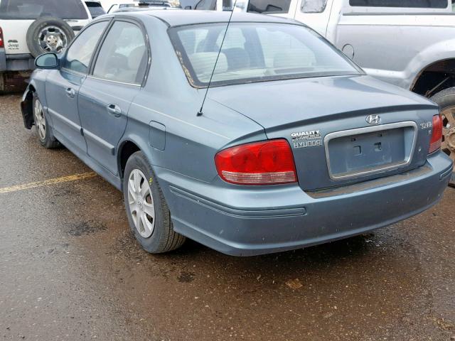 KMHWF25H05A137083 - 2005 HYUNDAI SONATA GL BLUE photo 3