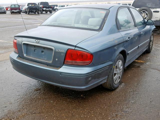 KMHWF25H05A137083 - 2005 HYUNDAI SONATA GL BLUE photo 4