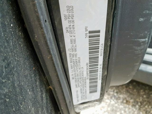 4S4BP60C886340860 - 2008 SUBARU OUTBACK BLACK photo 10