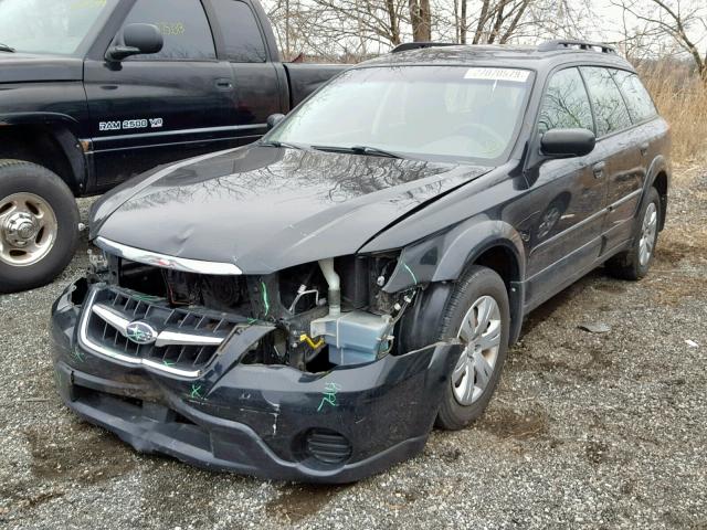 4S4BP60C886340860 - 2008 SUBARU OUTBACK BLACK photo 2