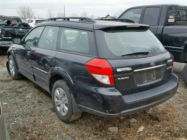 4S4BP60C886340860 - 2008 SUBARU OUTBACK BLACK photo 3