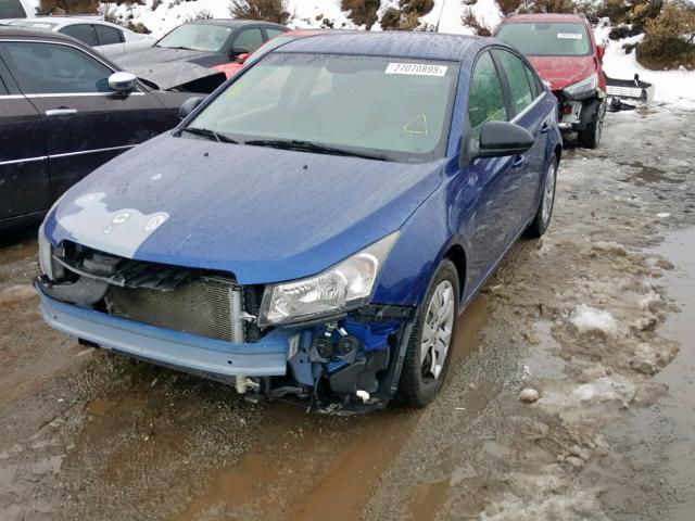 1G1PC5SH3C7386925 - 2012 CHEVROLET CRUZE LS BLUE photo 2