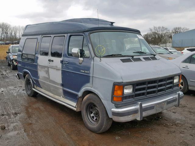 2B6HB21Y7PK512896 - 1993 DODGE RAM VAN B2 BLUE photo 1