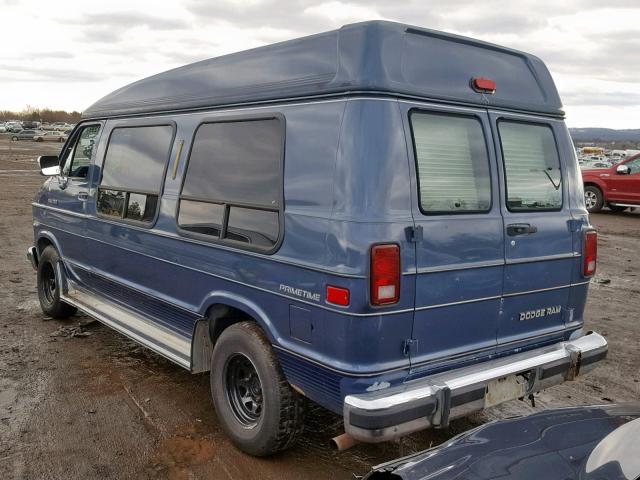 2B6HB21Y7PK512896 - 1993 DODGE RAM VAN B2 BLUE photo 3