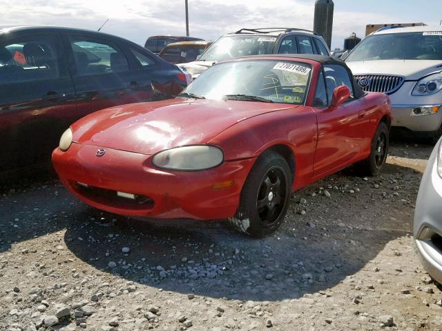 JM1NB3533Y0139703 - 2000 MAZDA MX-5 MIATA RED photo 2