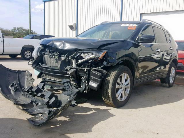 KNMAT2MT2GP730229 - 2016 NISSAN ROGUE S BLACK photo 2