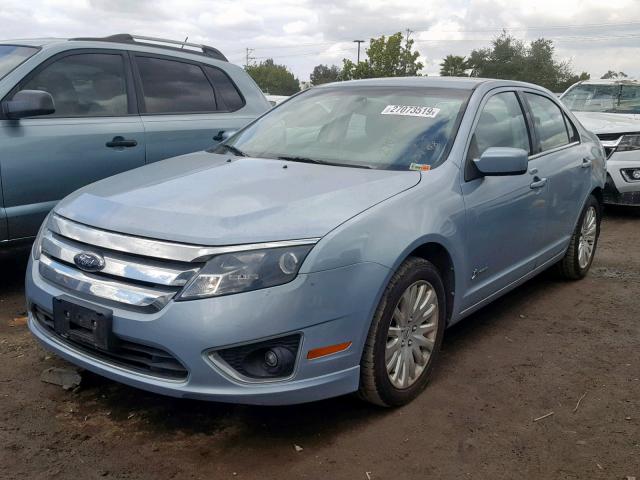 3FADP0L30AR129463 - 2010 FORD FUSION HYB BLUE photo 2