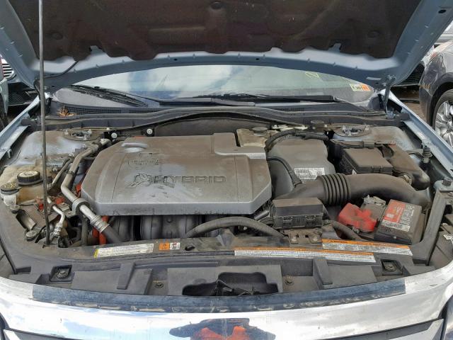 3FADP0L30AR129463 - 2010 FORD FUSION HYB BLUE photo 7