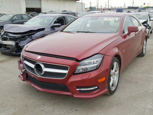 WDDLJ7DB6CA012527 - 2012 MERCEDES-BENZ CLS 550 BURGUNDY photo 2