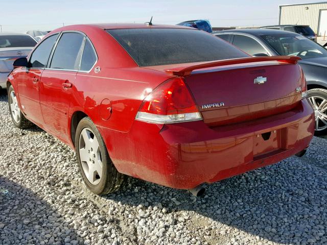 2G1WD58C689162185 - 2008 CHEVROLET IMPALA SUP 红色 照片 3
