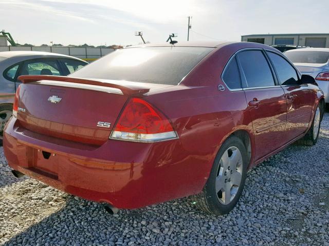 2G1WD58C689162185 - 2008 CHEVROLET IMPALA SUP 红色 照片 4