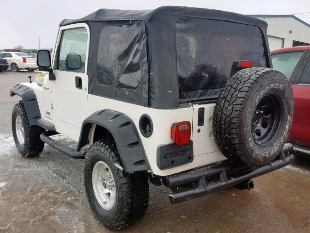 1J4FA49SX5P367788 - 2005 JEEP WRANGLER / WHITE photo 3