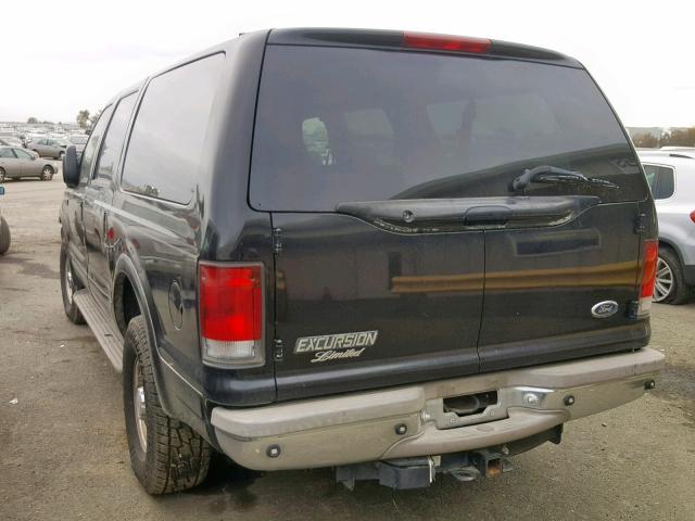 1FMNU43S8YED73893 - 2000 FORD EXCURSION BLACK photo 3