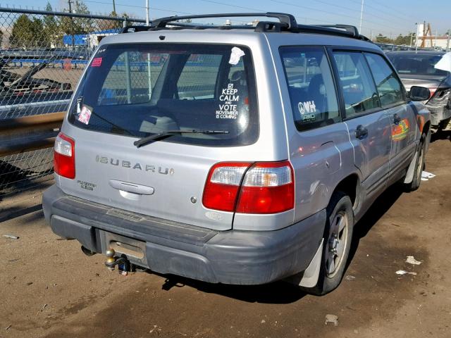 JF1SF63562H732824 - 2002 SUBARU FORESTER L SILVER photo 4