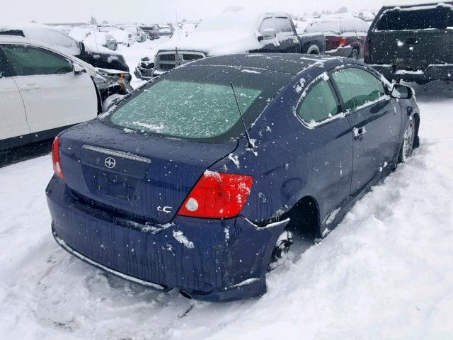 JTKDE177270215491 - 2007 TOYOTA SCION TC BLUE photo 4