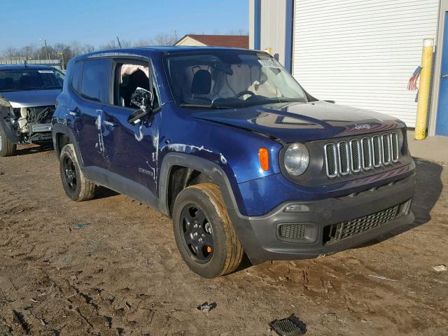 ZACCJBAB8HPF84613 - 2017 JEEP RENEGADE S BLUE photo 1