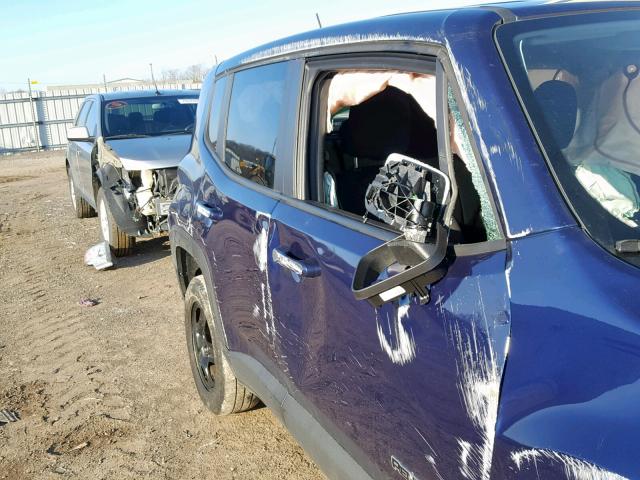 ZACCJBAB8HPF84613 - 2017 JEEP RENEGADE S BLUE photo 10